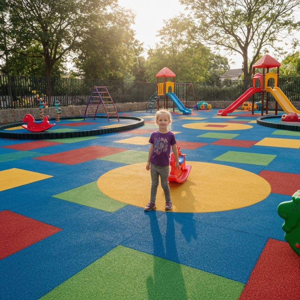 Safety-rated playground turf and heavy-duty sports surfaces